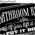 thumbnail image 3 of Funny Quotes Shower Curtains, Cool Bathroom Rules Shower Curtain, Fun 72 x 72 Inch Black and White Fable Motto Waterproof Shower Curtains with Metal Hooks for Bathroom Decor, 3 of 6