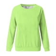 thumbnail image 4 of Craaazy Trendy Womens Crewneck Sweatshirt Solid Color Raglan Sleeve Casual Fashion Top for Everyday Outings Gifts, 4 of 5