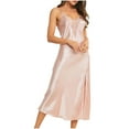 thumbnail image 2 of Camisón corto de seda helada para mujer, lencería, ropa interior, bata, vestido de dormir, 2 of 7