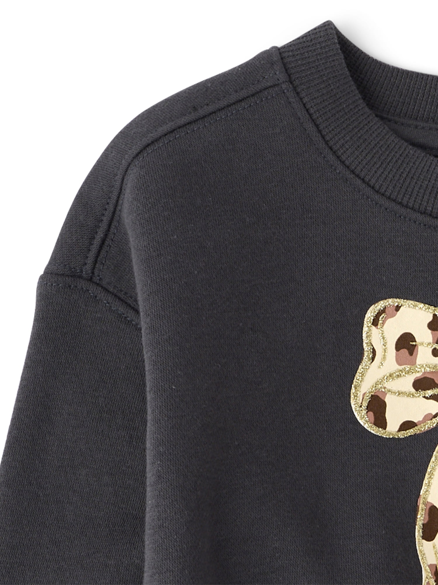 The Children's Place Toddler Girls Active Long Sleeve Embellished Premium Fleece Sweatshirt, Sizes 12M-5T