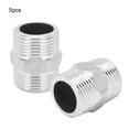 thumbnail image 4 of Thread Nipple Connector, Male Hex Nipple, Threaded Pipe Fitting No Leakage Stainless Steel For Gas Plumbing Hardware Building Materials Compressed Air, 4 of 8
