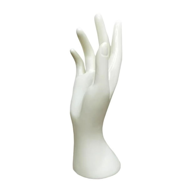 Modelo de mano de maniquí para adultos, organizador de joyas, organización del hogar, tiendas portátiles Blanco