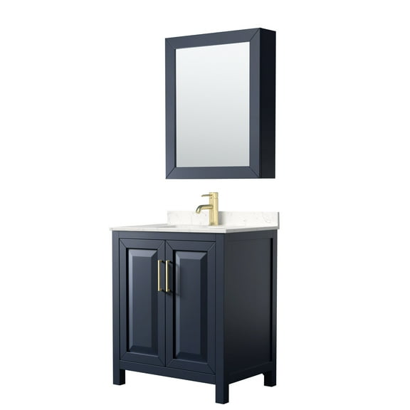 Wyndham Collection Wcv252530s-Vca-Med Daria 30" Free Standing Single Basin Vanity Set -
