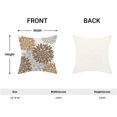 thumbnail image 4 of Brown Pillow Covers 18x18 Inch 2 Pcs,Coffee Colored Geometric Dahlia Decorative Throw Pillows,Summer Grey Gray Flower Outdoor Decor Pillowcase Square Cushion Cover Gift for Porch Patio Couch, 4 of 6