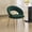 Green, variant on Set of 1 Velvet Fabric Dining Chairs with Curved Backrest and Golden Metal Legs for Kitchen or Dining Room (White)