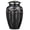 Coal & Platinum, variant on Aluminum Handcrafted Urn - Elegant Keepsake Holder for Adult Human Ashes (Onyx & Chrome)