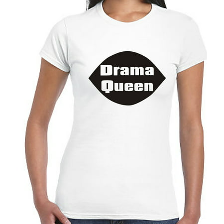 Women Drama Queen T-shirt Fashion Tee Tank Top Funny Slogan Short Sleeve