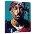 thumbnail image 2 of Designart "Tupac King of Rap (Celebrity) II" Celebrity Metal Art Living Room, 2 of 5