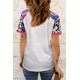 thumbnail image 1 of ABPHQTO Camiseta de patchwork con manga de sarape de leopardo gráfico con letras de animales para mujer, 1 of 5