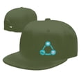thumbnail image 7 of DouZhe Flat Brim Cap Snapback Hat, Eat Work Play Sleep Cycle Prints Adjustable Green Adult Baseball Cap, 7 of 7