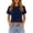 Navy -CW84, variant on Dwellite Workout Crop Tops Oversized Tshirts for Women Drop Shoulder Crewneck Short Sleeve Shirts 2026 Wine M