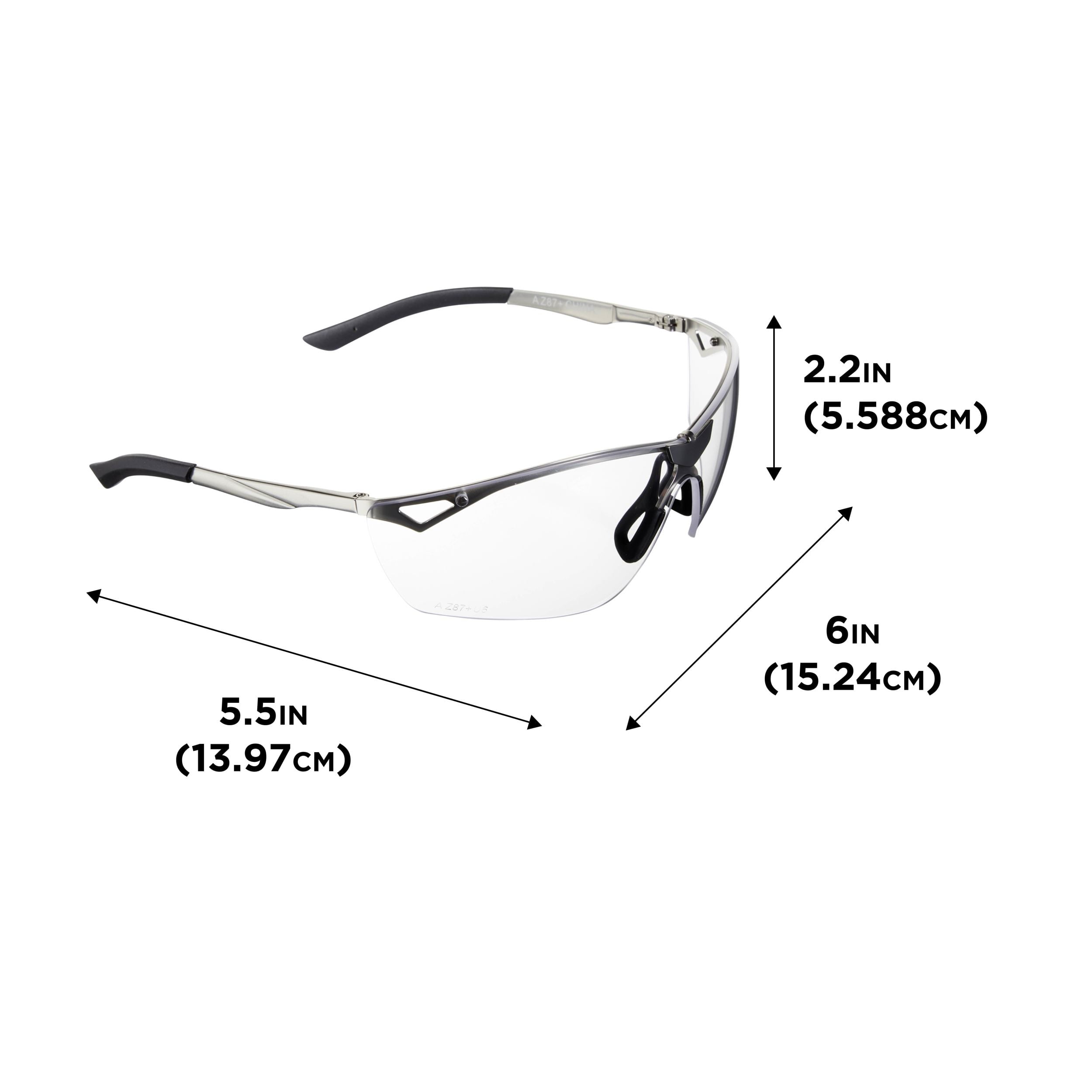 Allen Company Trigger Metal Frame Shooting Safety Glasses, Clear Lenses, Ansi Z87.1+ & Ce Rated