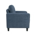 thumbnail image 7 of Lifestyle Solutions Alexa Microfiber Fabric Club Chair with Rolled Arms, Blue, 7 of 7