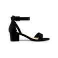 thumbnail image 3 of BLISSFUL STEP Women's Ankle Buckle Strap Chunky Heel Sandal Shoes Black 7.5, 3 of 8