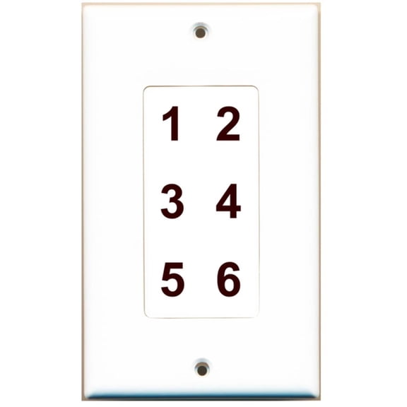 Ultra Spec Cables Custom Wall Plate White with up to 6 Keystone Ports