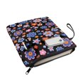 thumbnail image 2 of HELLHERO Zipper Bag with Handle Polyester Paperback Book Cover with Washable for Hardcover Notebook Journal Textbooks Paperbacks Storage, Floral, 2 of 6