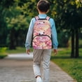 thumbnail image 3 of Pzuqiu Candy Axolotl 17 Inch Custom Backpacks with Name School Backpack for Kids Girls Shoulder Bookbags Personalized Schoolbag with Adjustable Shoulder Strap for Age 6-18, 3 of 7