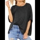 thumbnail image 3 of Camiseta Holgada Informal de Verano de Corta para Mujer. Negro XXL, 3 of 10