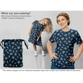 thumbnail image 5 of oneOone Coton Jersey Bleu2 Tissu Floral Rétro Robe Tissu Tissu Imprimé par la Cour 58 Pouces de Large, 5 of 5
