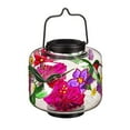 thumbnail image 2 of Evergreen Solar Glass Lantern with Hummingbird Art, 2 of 4