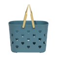 thumbnail image 2 of freneci Beach Tote Bag Storage Bag Travel Bag with Holes Love Heart Shower Organizer blue, 2 of 8
