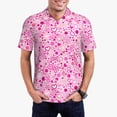 thumbnail image 5 of Yiaed Breast Cancer Awareness2Print Men's Short Sleeve Polo Shirt,Golf Polo for Men Three-Button Golf Shirt Athletic Casual Collared T-Shirt- Large, 5 of 7