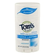 Tom's Of Maine Long Lasting Deodorant Unscented, 2.25 OZ