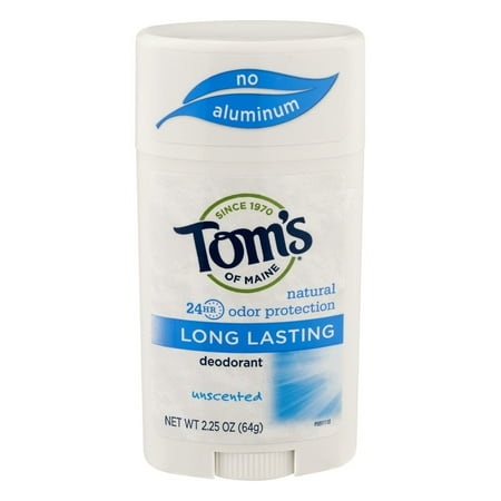 Tom's Of Maine Long Lasting Deodorant Unscented, 2.25 OZ