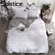 thumbnail image 2 of Solstice Home Textile - Funda de edredón con entramado negro, funda de almohada, sábanas, juegos de cama sencillos para niños y niñas, camas individuales, camas dobles, 2 of 5