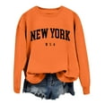 thumbnail image 4 of Shadoumai New York Sweatshirt For Women Crewneck Usa Print Shirts Long Sleeve Pullover Fall Winter Tops Loose Fit Shirts, 4 of 6