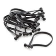 thumbnail image 2 of BongoTies ALL-BLACK "Obsidian" Bongo Ties - 10 Pack "Style-D" ~ Professional cable ties made of natural rubber and bamboo ~ HANDY TIES FOR CABLES AND OTHER UNRULY ITEMS, 2 of 10