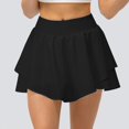 thumbnail image 2 of Women's High-Waisted Asymmetrical Layered Active Skort - Breathable Yoga & Running 2025,Size M, 2 of 5
