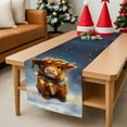thumbnail image 6 of Christmas Table Runner Highland Cow Table Runners Bell Balls Snow Cotton Linen Dresser Scarf Kitchen Dining Table Decor for Christmas Holiday Party Decor 13x36 Inch, 6 of 8