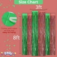 thumbnail image 6 of PMU Metallic Fringe Curtains (Red & Green) 3ft x 8ft Pkg/12, 6 of 6