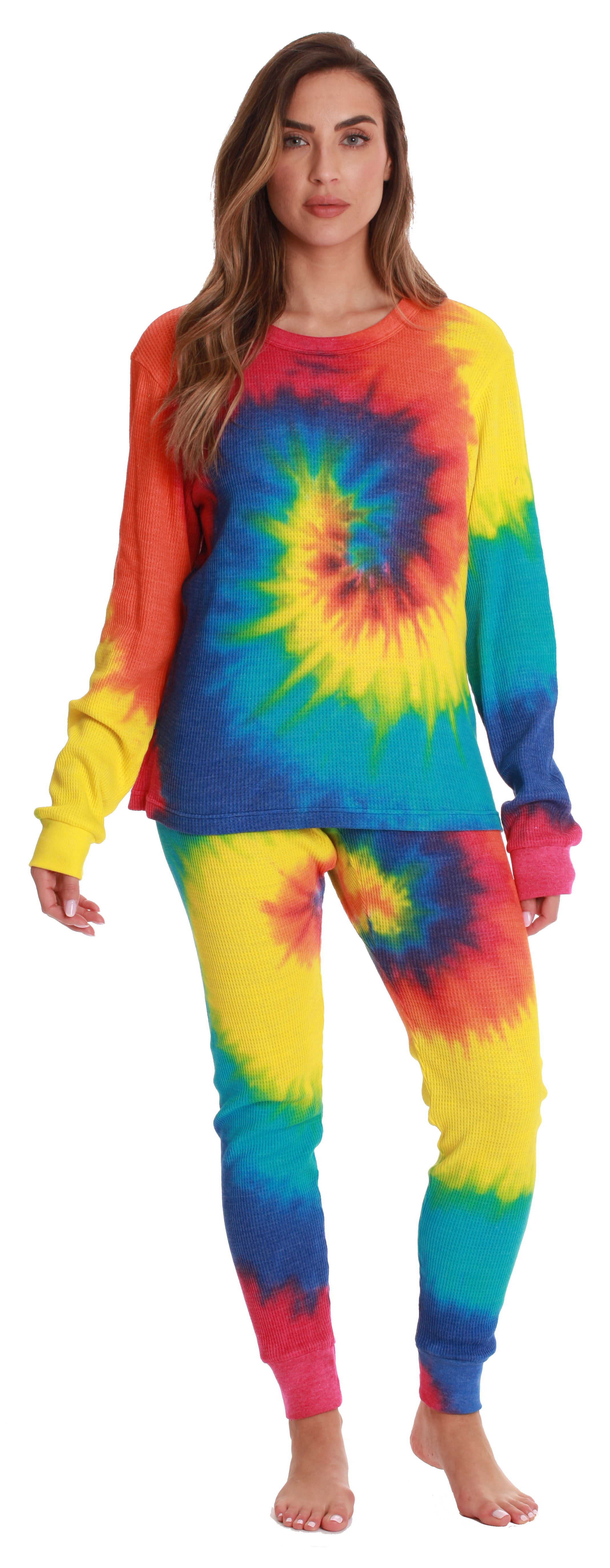 Just Love followme Women s Tie Dye Two Piece Thermal Underwear Set just-love-followme-women-s-tie-dye-two-piece-thermal-underwear-set