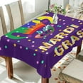 thumbnail image 4 of Coolnut Mardi Gras Rectangle Tablecloth Spill-Proof Polyester Table Cloth Table Cover for Kitchen Dining Picnic Holiday Party Decoration,60"x90", 4 of 7
