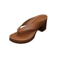 thumbnail image 4 of Willtoo Chunky Heel Sandals for Women Summer Dressy 2026 Arch Support Comfortable Orthopedic Slip-On Open Toe Heeled Flip Flops Bridal Party Wedding Shoes Casual Wedge Thong Sandals, 4 of 5