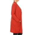 thumbnail image 2 of Women's Plus Size Casual Loose Fit Long Sleeve Midi Cardigan, 2 of 5