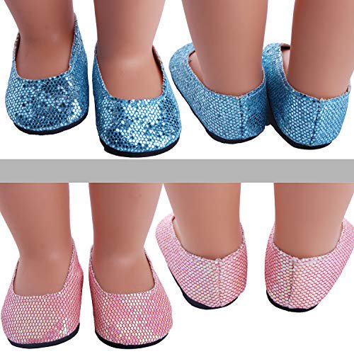 Luckdoll Doll Shoes 10Pcs Doll Shoes se adapta a 18 pulgadas American Girl Doll My Life Doll Luckdoll 64790400