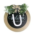 thumbnail image 1 of CSChome Panneau de Porte Couronne de Porte d'Entrée Lettres Z 26 Panneau Rond avec Fausse Fleur Style Rural Panneau Suspendu, 1 of 7