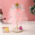 thumbnail image 2 of Decoraciones navideñas, árbol de Navidad luminoso de malla, paquete de Material DIY, juguetes educativos para guardería, regalo de Navidad (rosa), 2 of 4