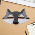 thumbnail image 1 of Minkissy 10Pcs Detailed Wolf Felt Half Face Mask Light Grey Animal Masquerade Mask for Dress Up, 1 of 8