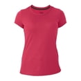 thumbnail image 1 of Playera Fruit Of The Loom para Mujer, Cuello Redondo Manga Corta Rosa Jaspe Talla  G, 1 of 4
