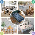 thumbnail image 5 of Blue Gold Wave Marble Pattern Rectangle Tablecloth 60"x102",Waterproof Polyester Rectangle Table Cloth, Wipeable Spillproof Polyester Tablecloth for Dining, Camping, Indoor and Outdoor, 5 of 6