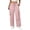 Pink, variant on Livrdious Wide Leg Linen Cargo Pants for Women Drawstring High Waisted Baggy Palazzo Summer Beach Lounge Trousers with Pockets, 29'' Inseam