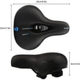 thumbnail image 2 of Asiento de bicicleta para hombres y mujeres, cómodo, ancho, de gel, de repuesto, transpirable, acolchado, resistente al agua, compatible con bicicletas de crucero, de montaña y de montaña, 2 of 5