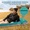 thumbnail image 3 of Eurhowing Inflating Sleeping Pad with Pillow, 4.7" Thick Camping Mattress with Built-in Foot Pump, Waterproof Air Mattress for Backpacking Hiking Travel, Blue, 3 of 8