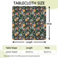 thumbnail image 2 of Pioneer Flower Floral Print Pattern Square Fitted Tablecloth with Elastic Edge,Square Table Cover,Washable Elastic Table Cover for Home Kitchen Party Decor 36"x36", 2 of 6