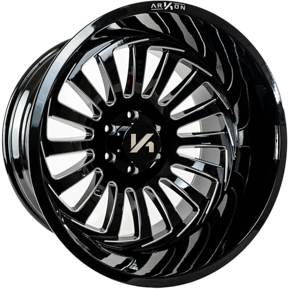 22x14 Black Milled Wheel Arkon Offroad Alexander ARK-III (Proper Directional) 8x6.5 -81