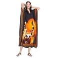 thumbnail image 2 of Women's Tribal Print Plus Size Kaftans Dress Polyester Long Maxi Kimono for Ladies Casual Nightwear Gypsy Caftan Dresses Online, 2 of 2